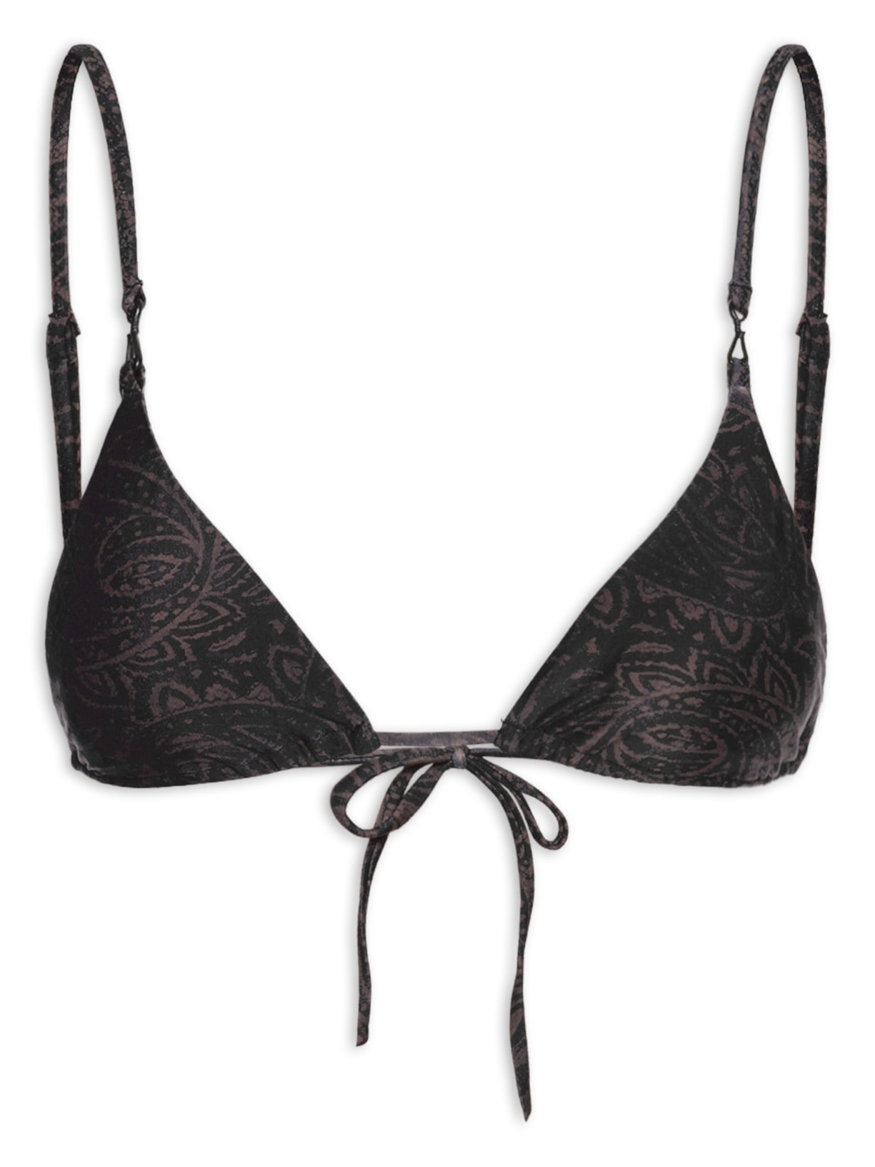 Top Cortininha Estampado Preto Cia Marítima