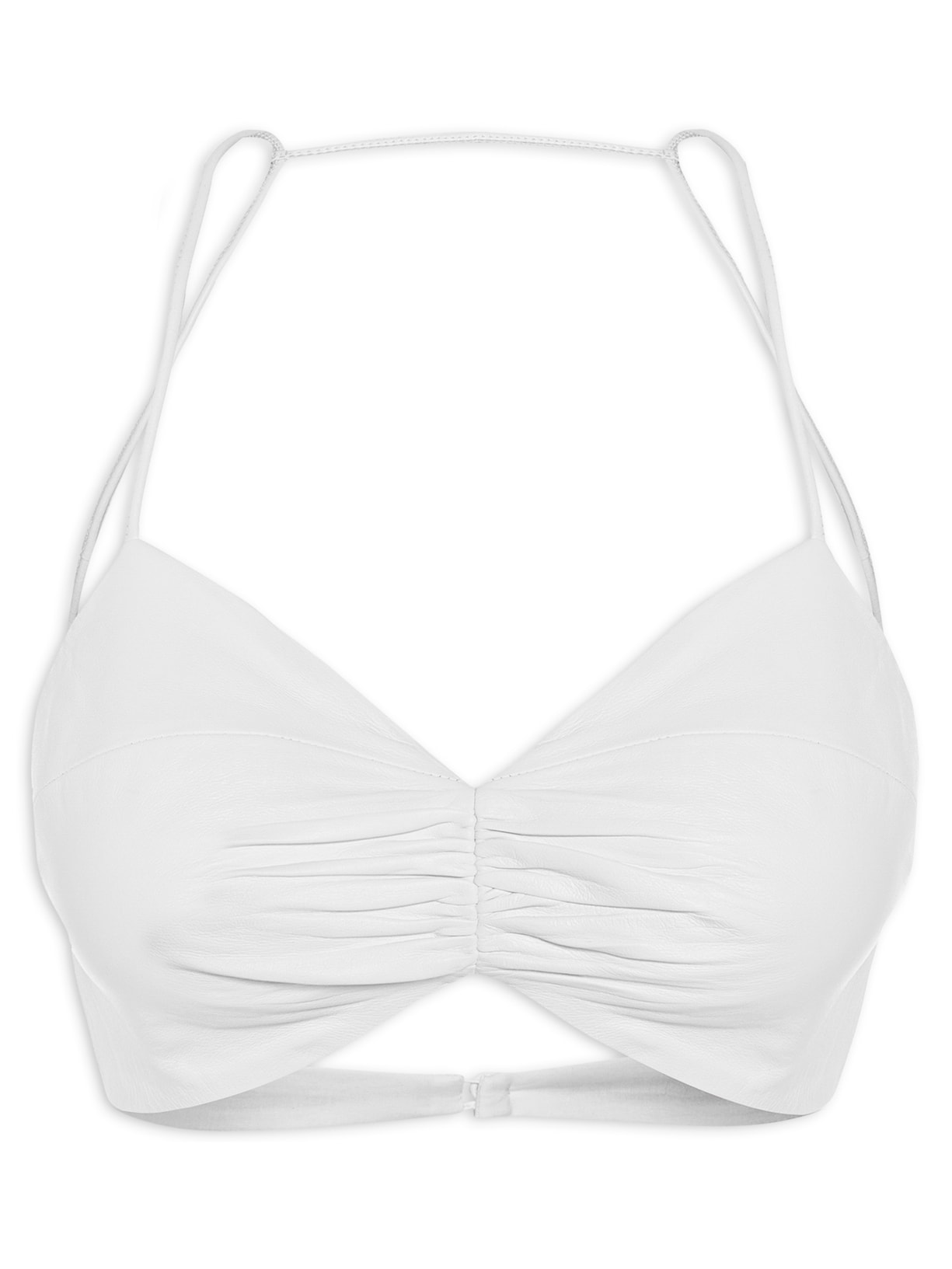 Top Couro Mestiço - Branco