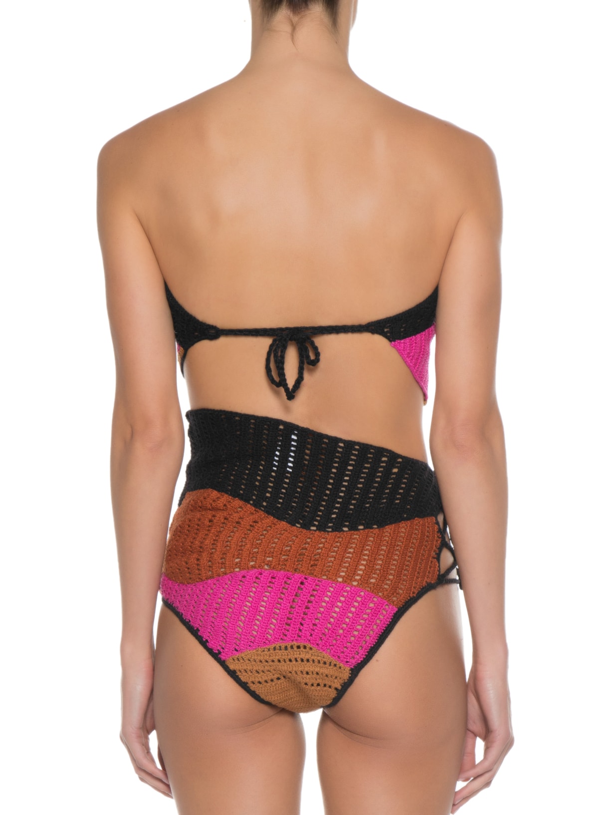 Top Crochet Ondas Preto Sau