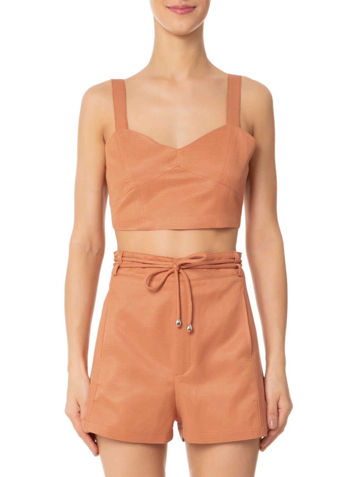 Top Cropped  Alça Larga Laranja  Market 33