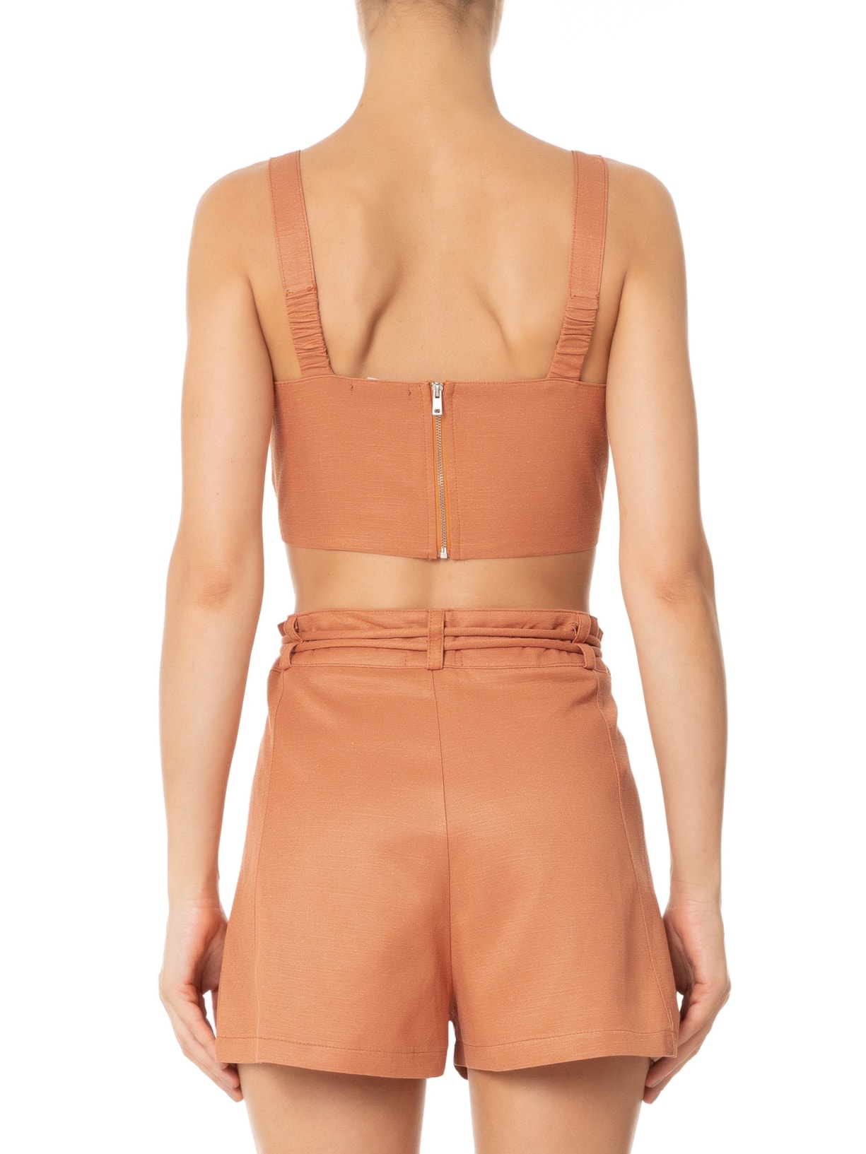 Top Cropped  Alça Larga Laranja  Market 33