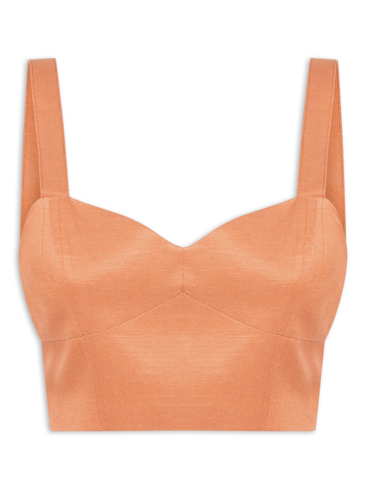 Top Cropped Alça Larga - Laranja