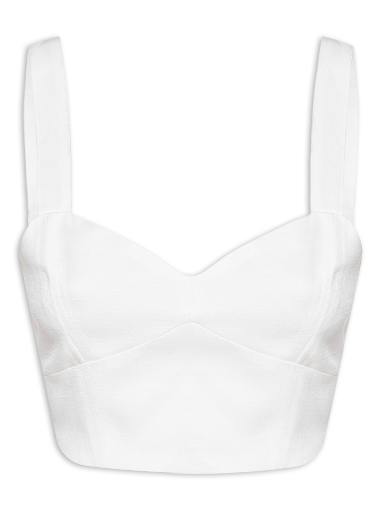 Top Cropped Alça Larga - Off White