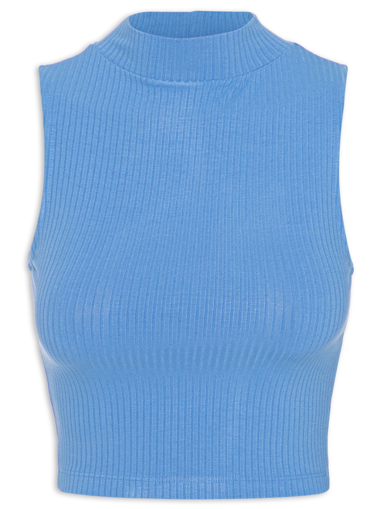 Top Cropped Básico Azul Dress To