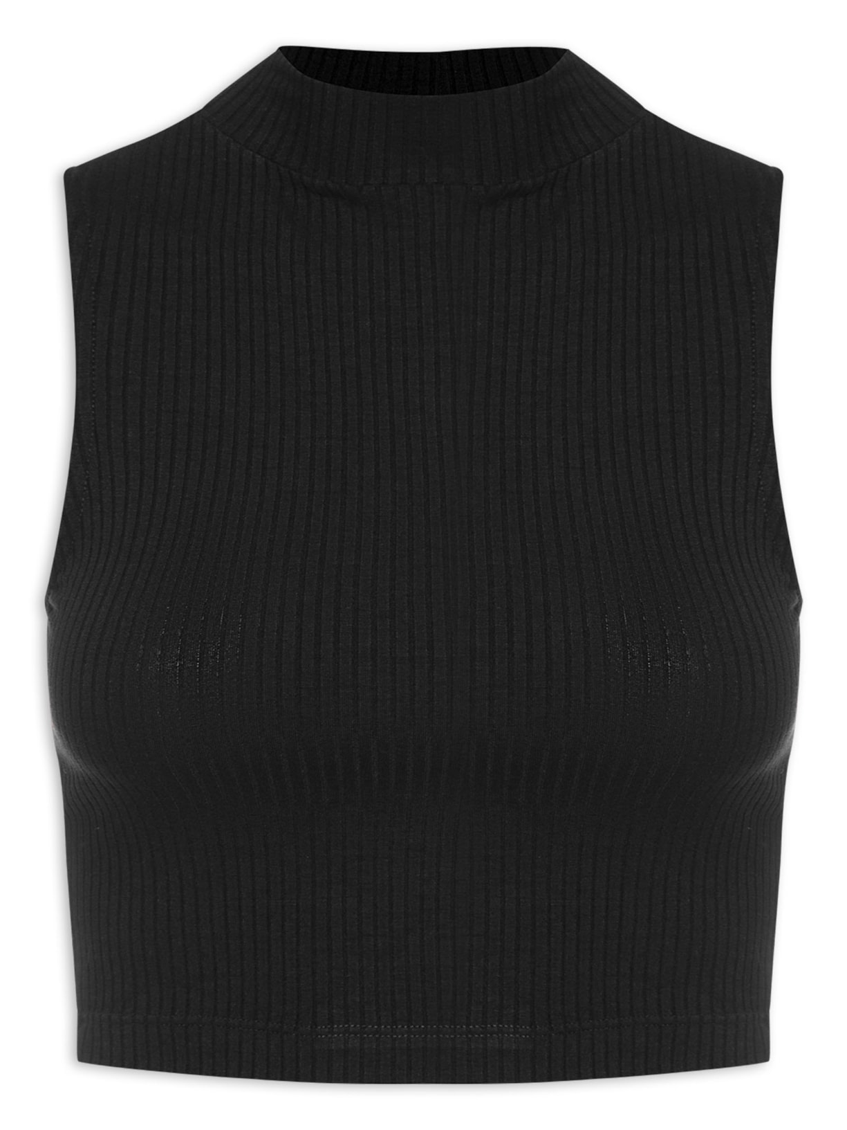 Top Cropped Básico - Preto