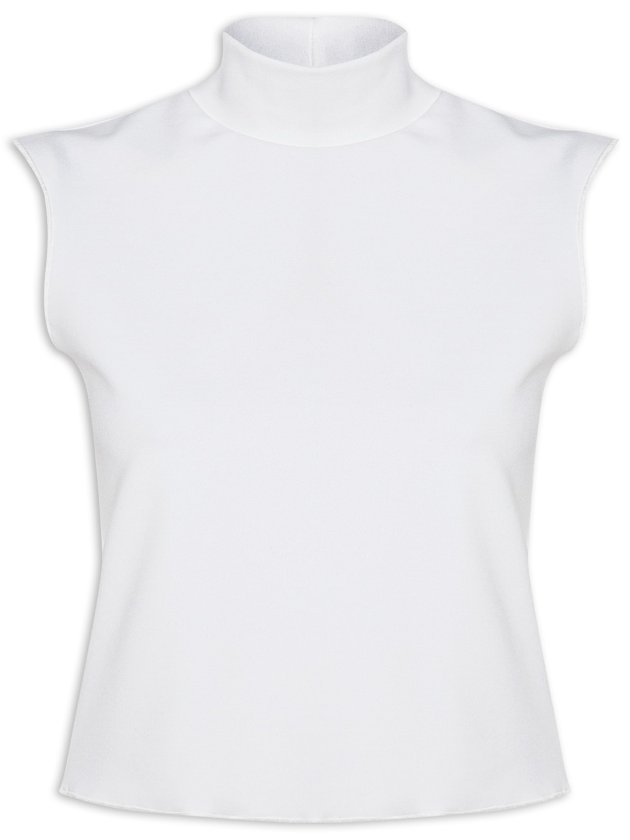 Top Cropped Gola Alta Textura Branco Osklen