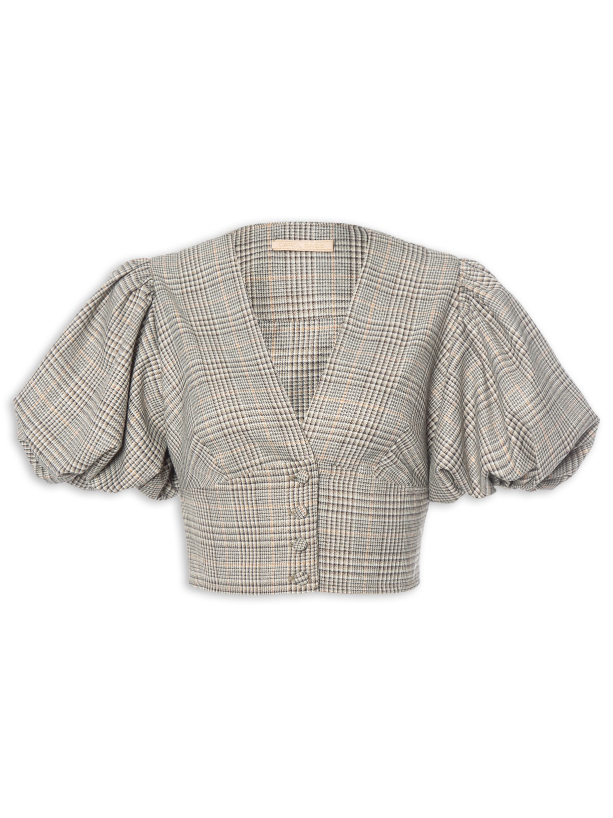 Top Cropped Ocna - Cinza