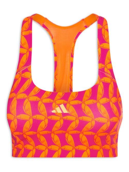 Top Cropped Suporte Médio - Laranja