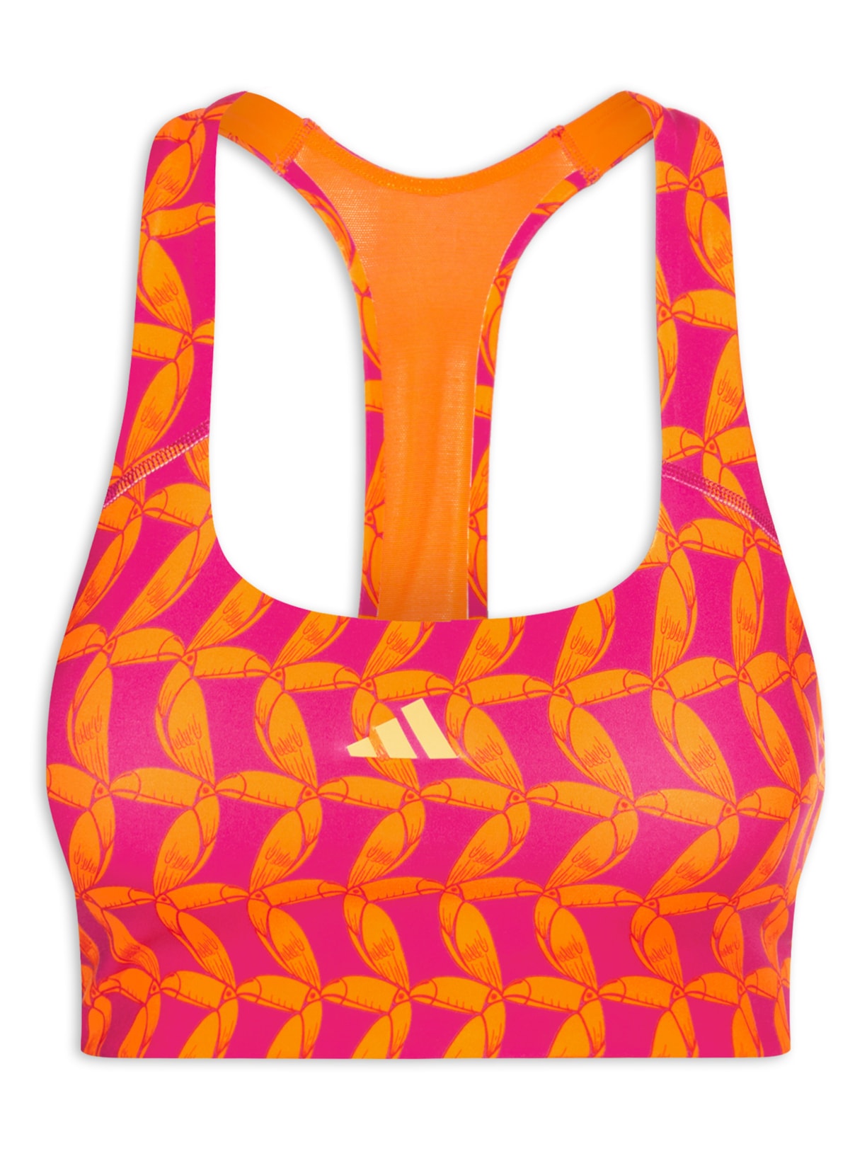 Top Cropped Suporte Médio - Laranja