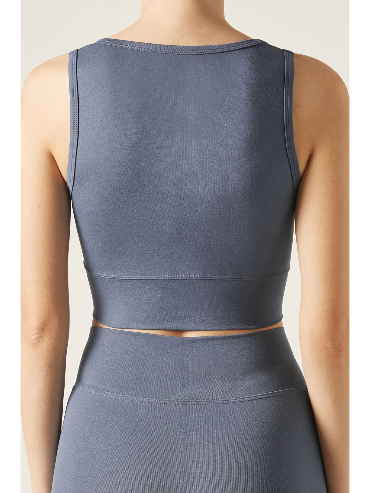 Top Cruzado Liso Azul Calzedonia