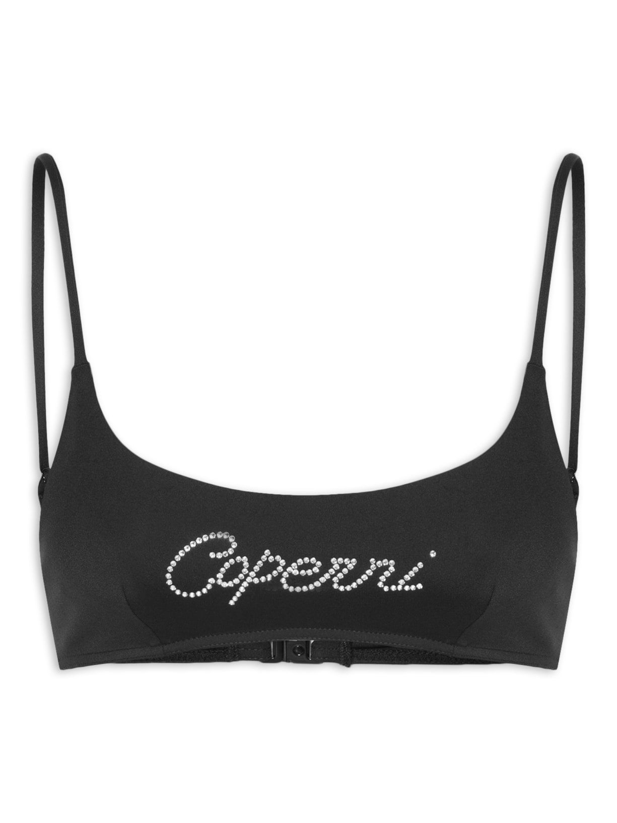 Top Crystal Logo Bikini - Preto