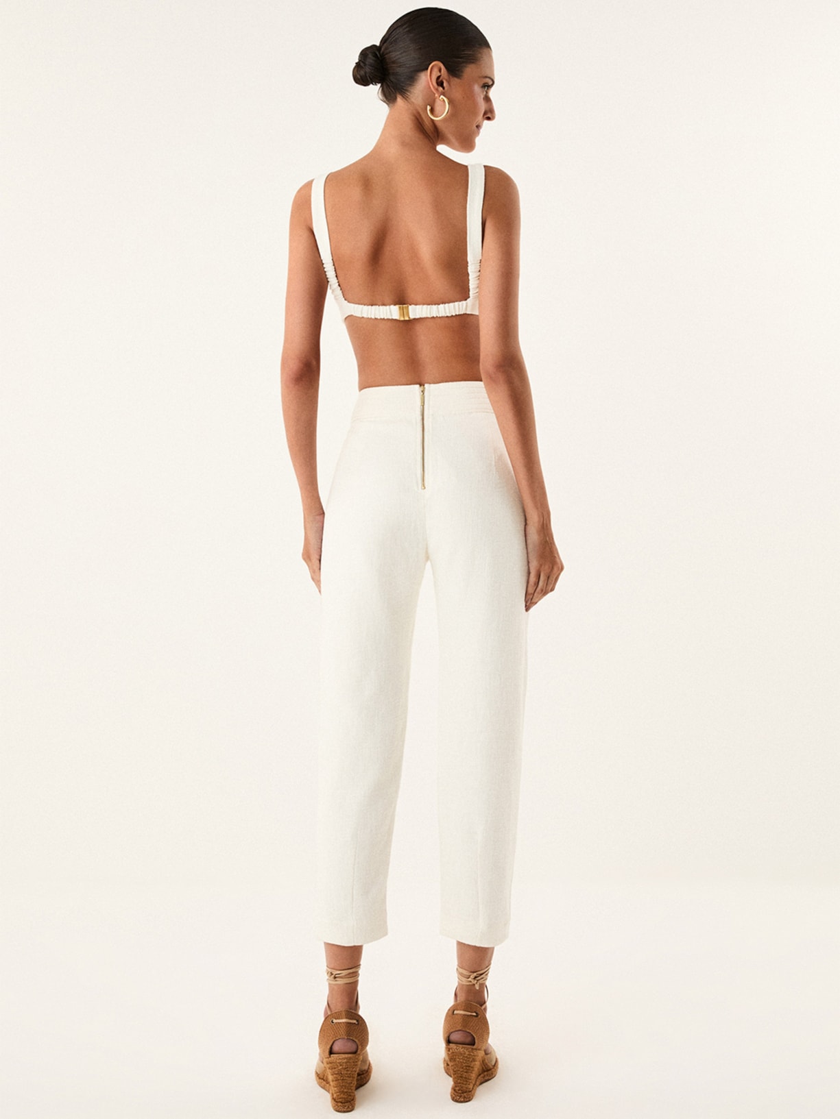 Top Curto Cleo Det Branco Vix