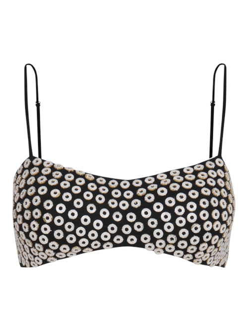 Top Curto Gwen Detalhe - Preto