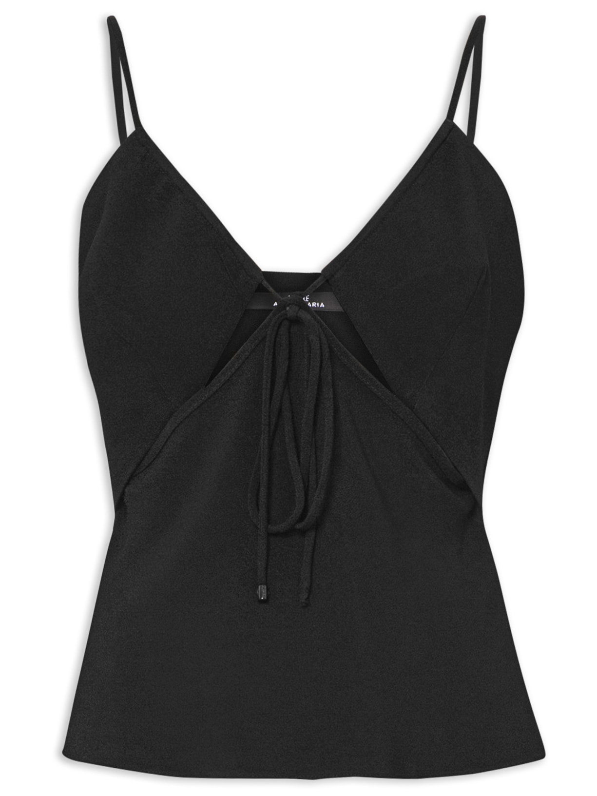 Top De Alça Crepe - Preto