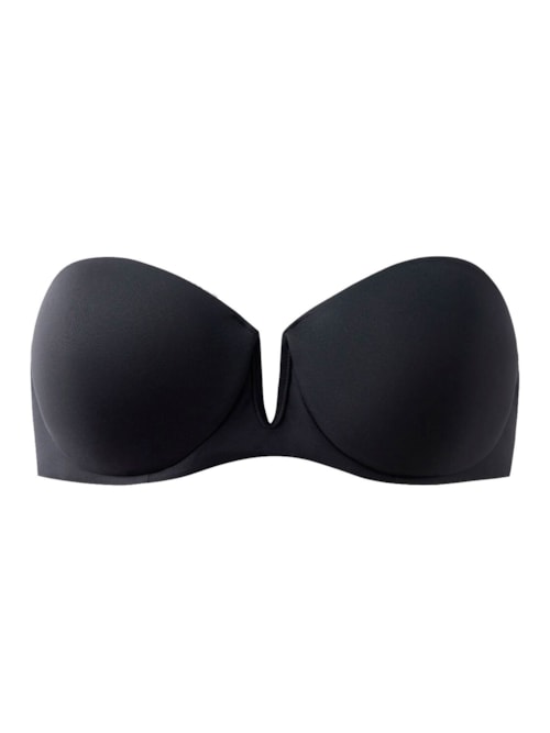 Top De Biquíni Push-Up Almofadado Indonesia Eco - Preto