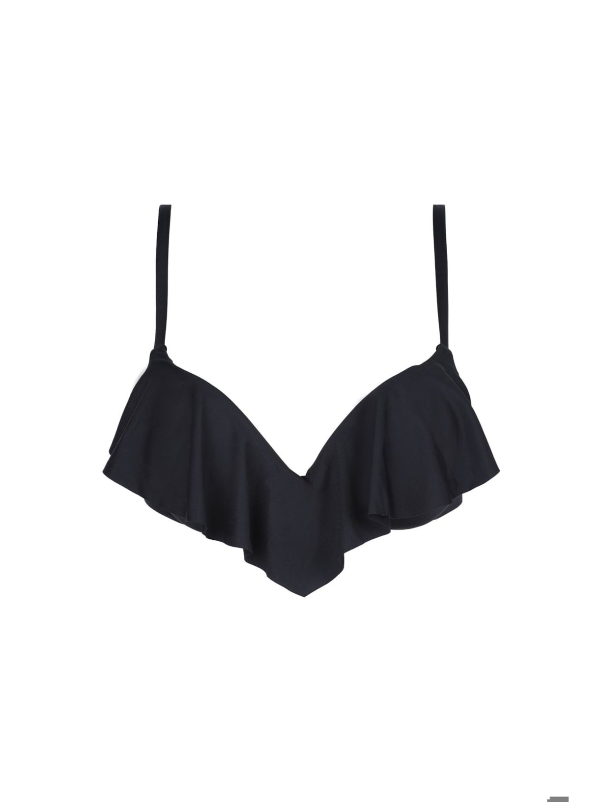Top De Biquíni Super Push Up Babado Indonésia - Preto