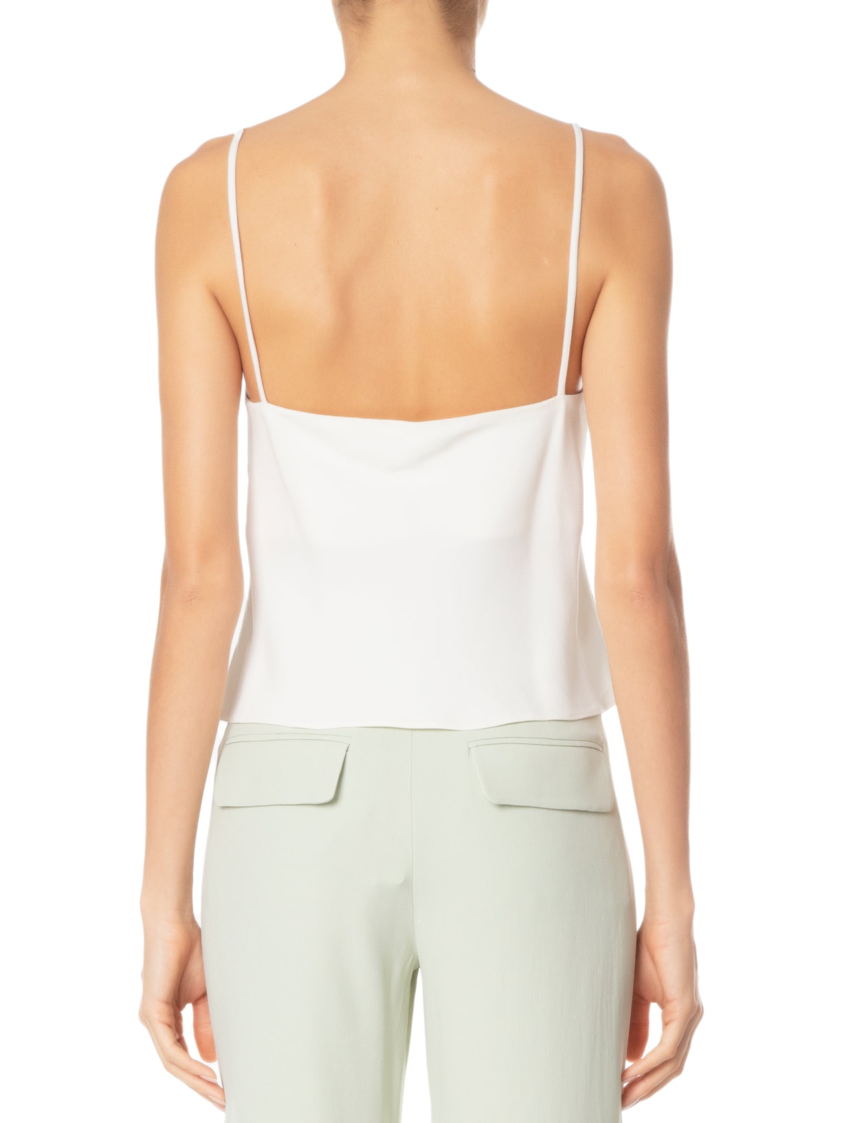 Top De Crepe Com Alcinhas Off White Animale