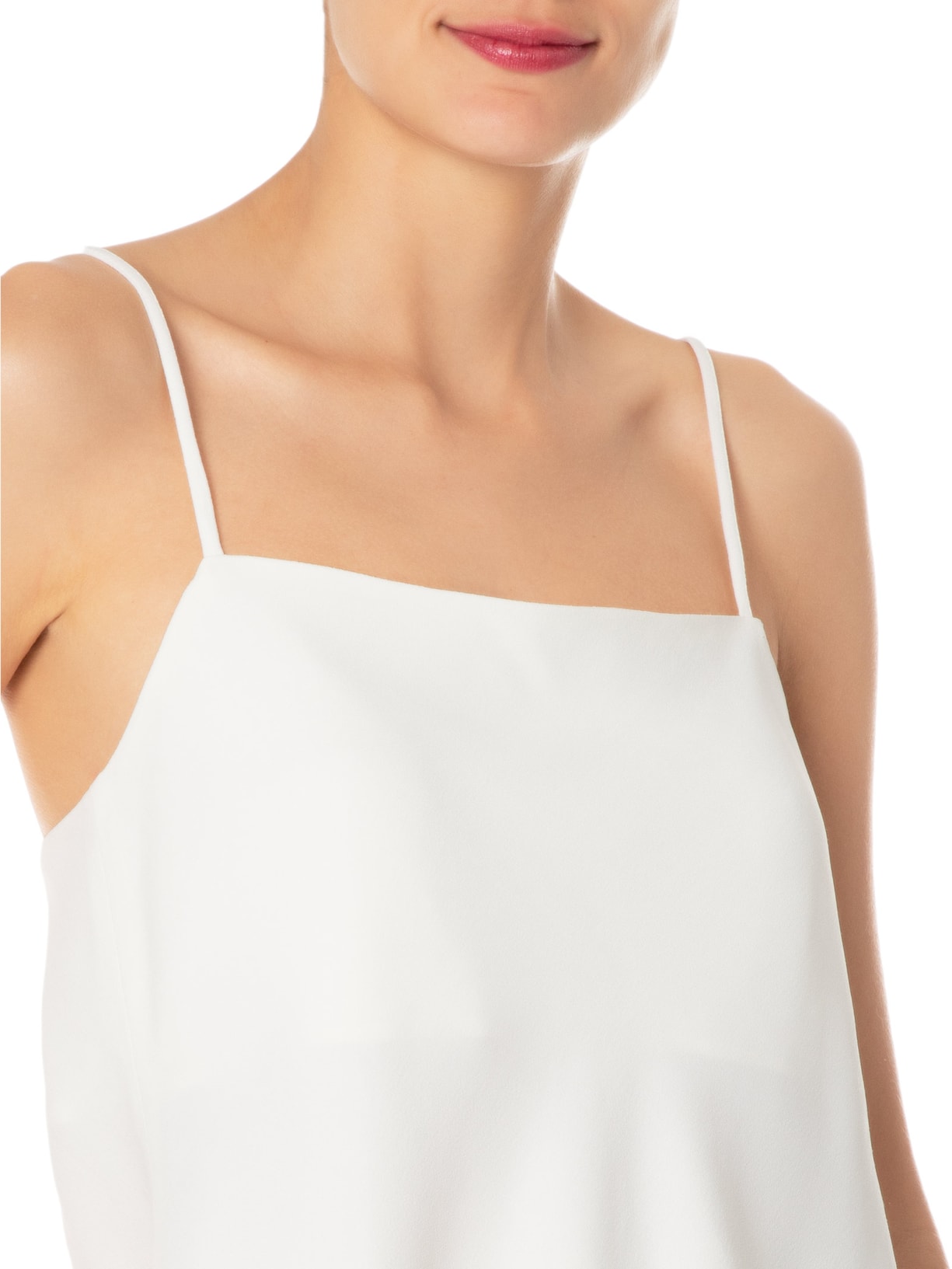 Top De Crepe Com Alcinhas Off White Animale