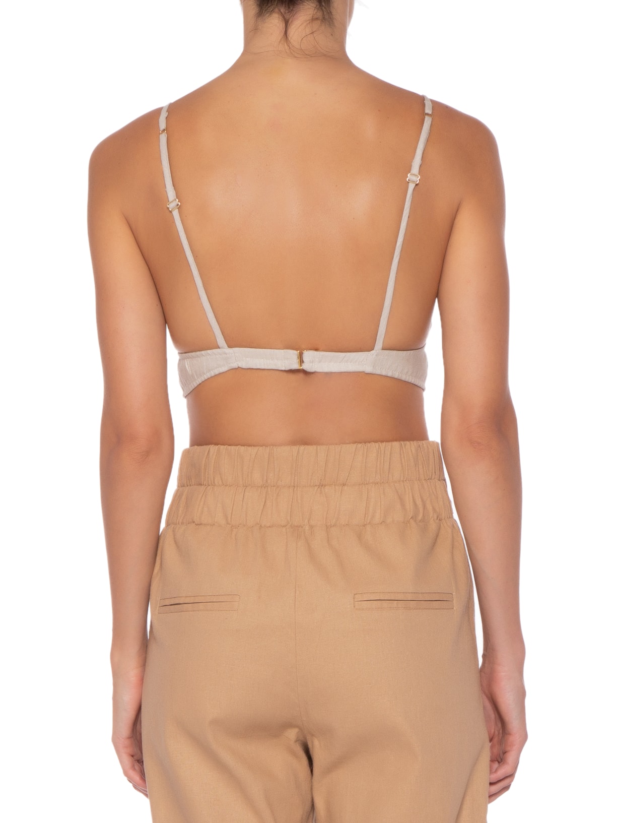 Top De Linho Bege Gaya