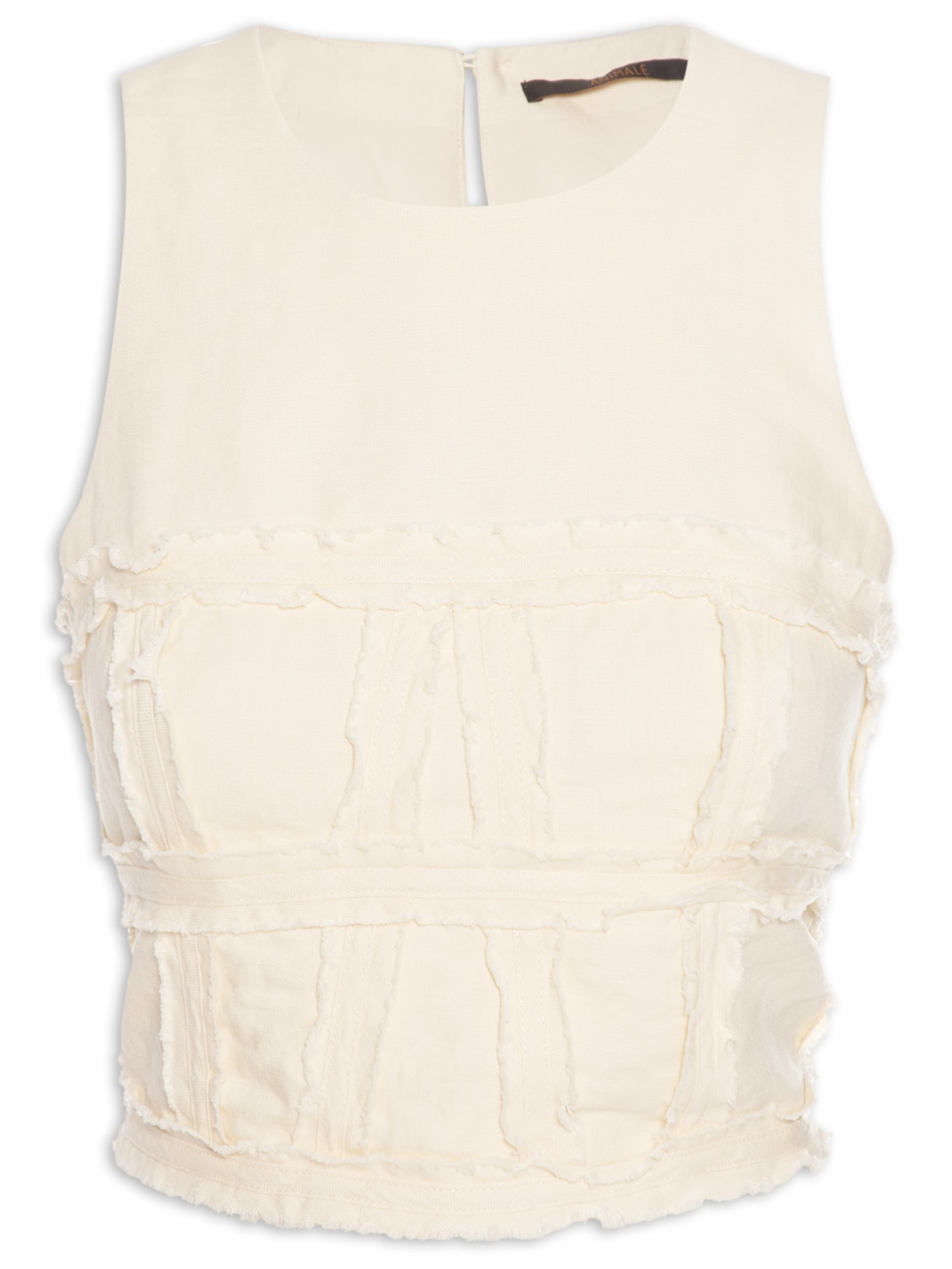 Top De Linho Detalhe A Fio - Bege