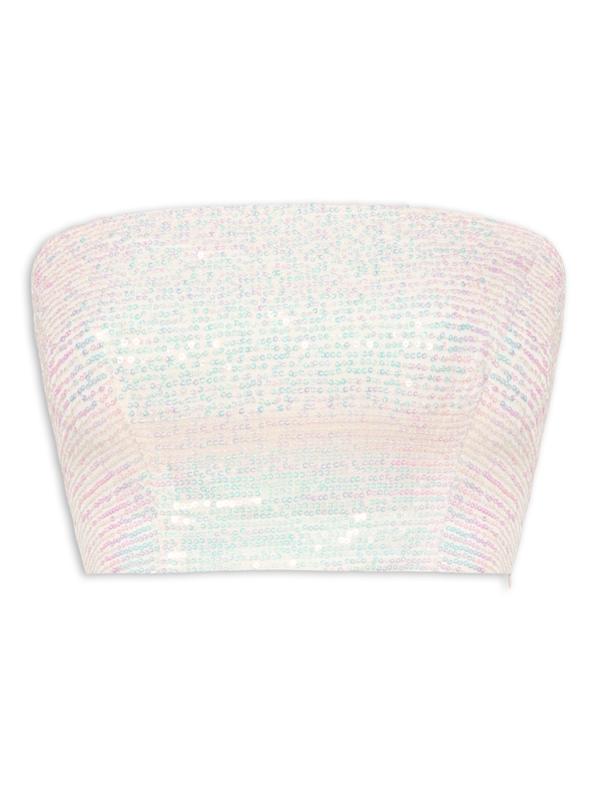 Top de Paetê Tomara Que Caia - Bege