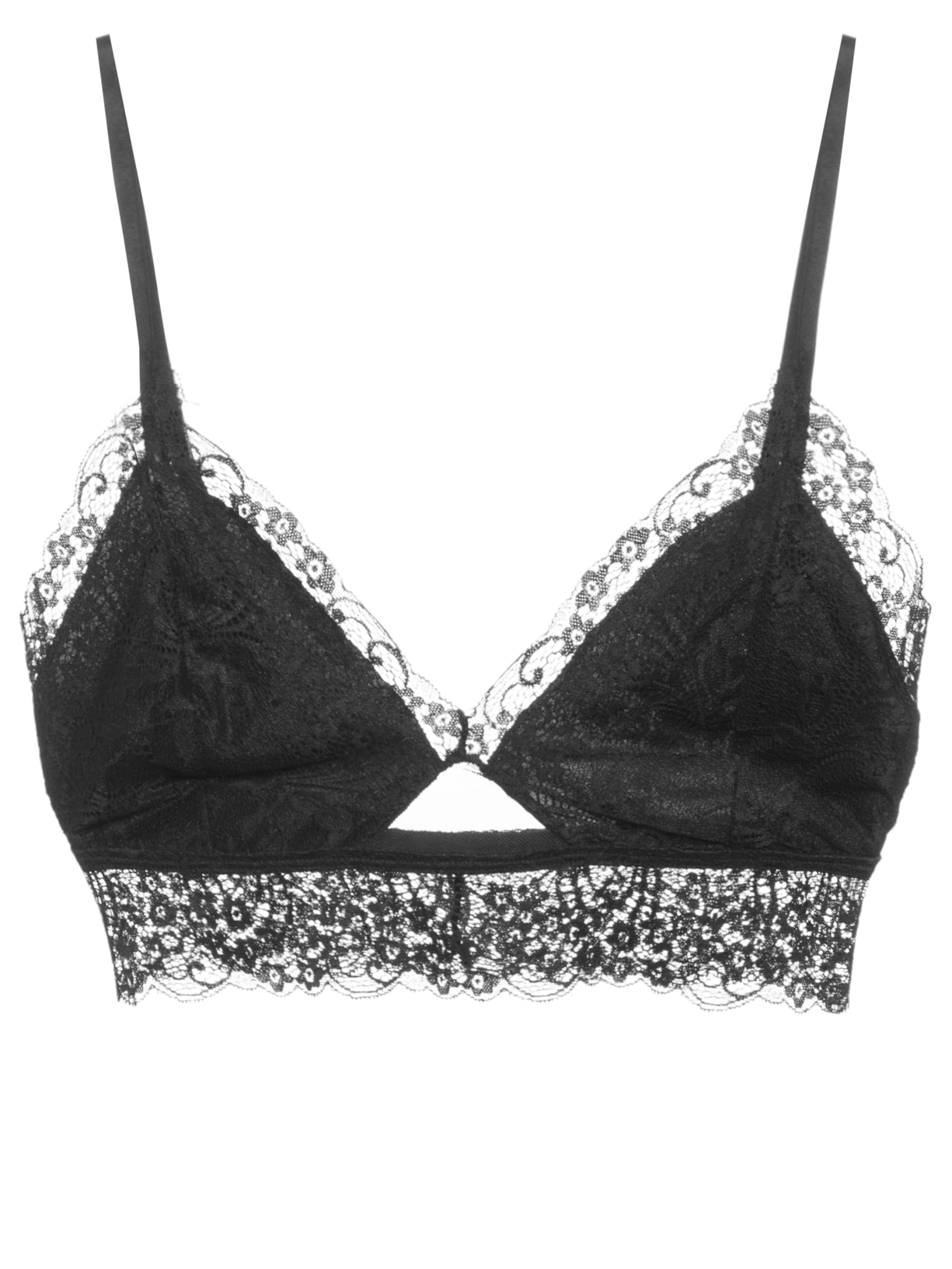 Top De Renda Alcinha - Preto