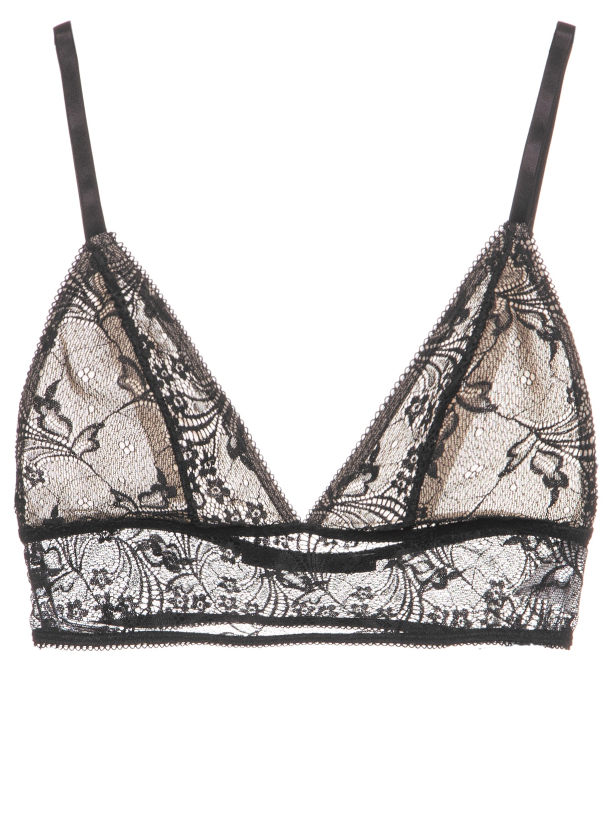 Top De Renda Alcinha - Preto