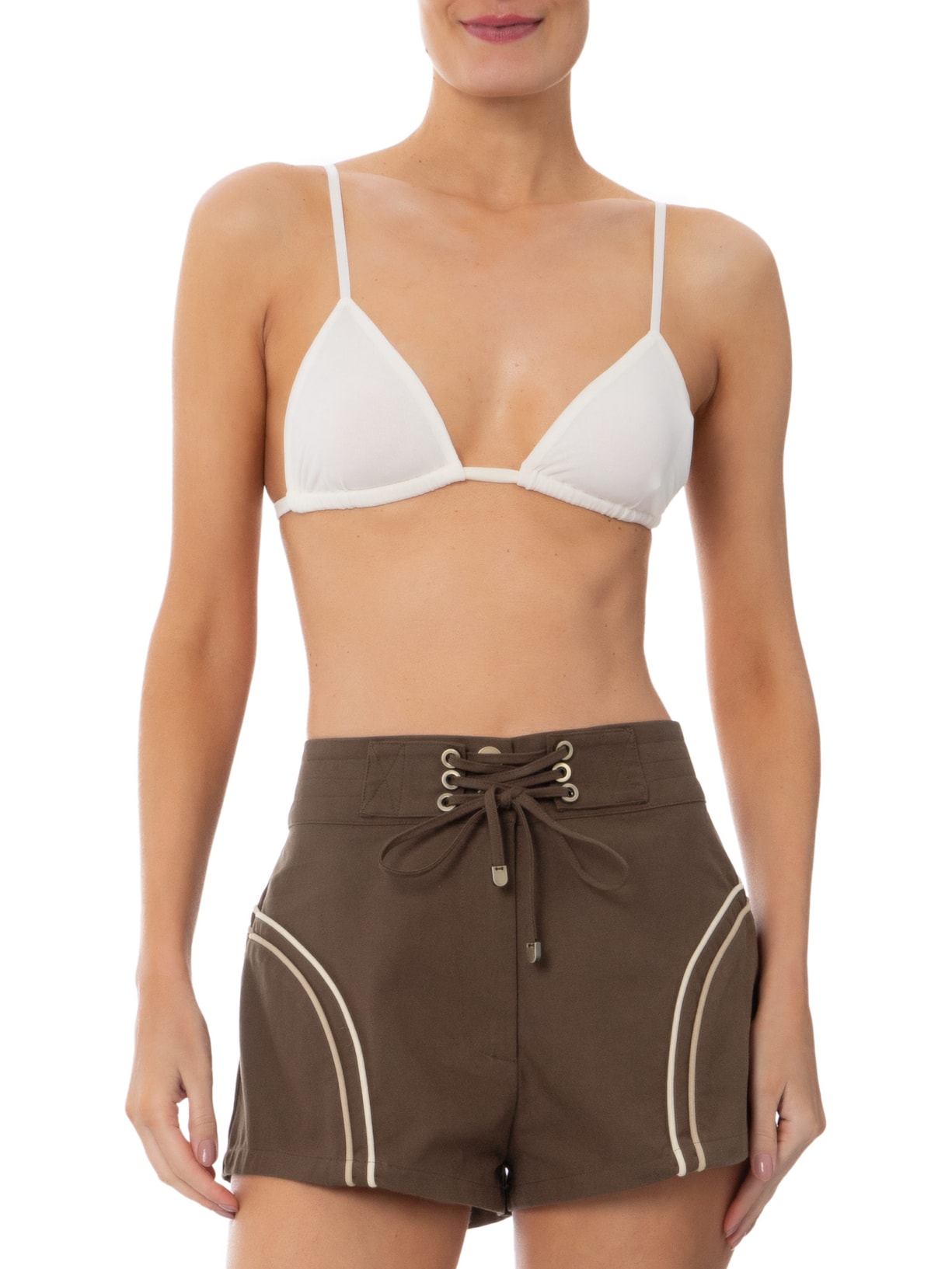 Top De Tule Com Forro Branco Animale Jeans