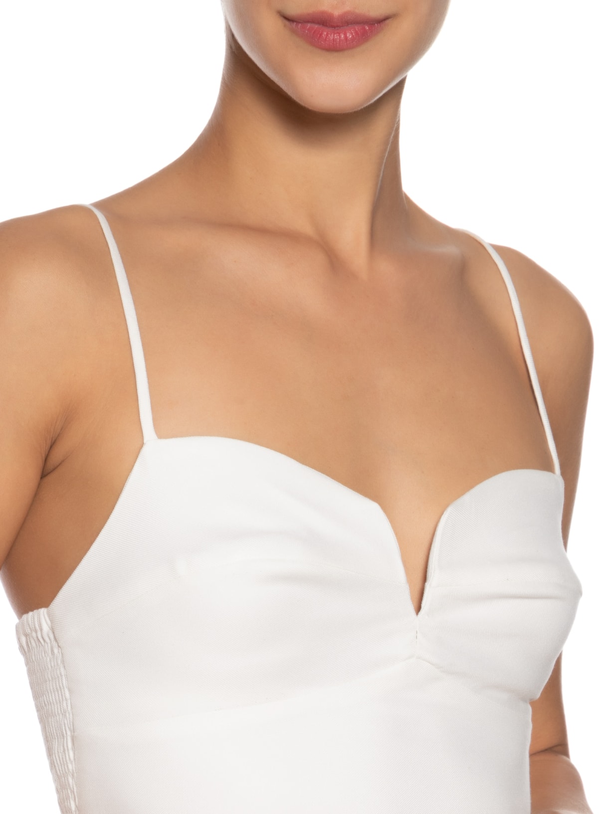 Top Decote Lastex Branco Farm