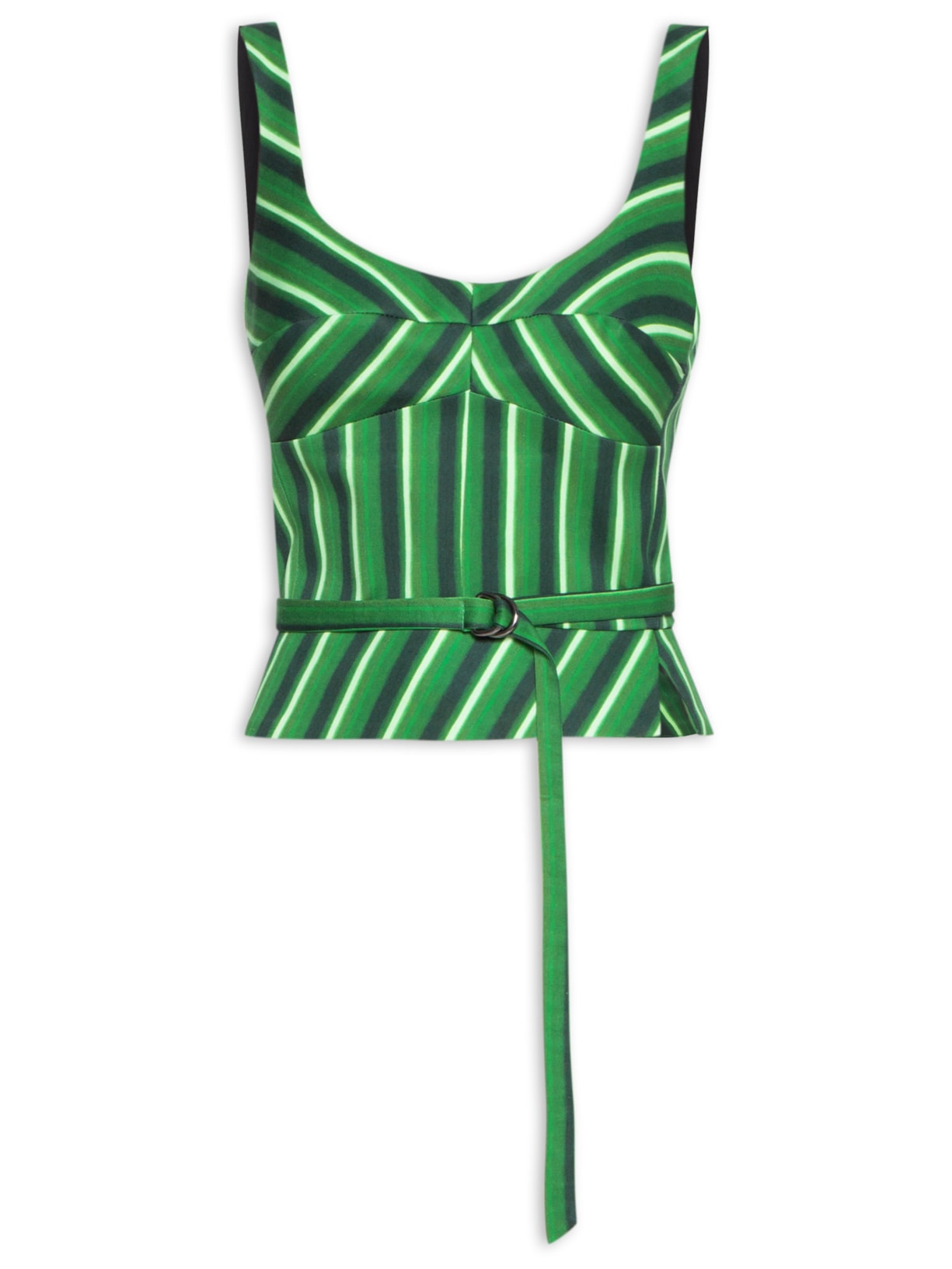 Top Decote Quadrado Corselet - Verde