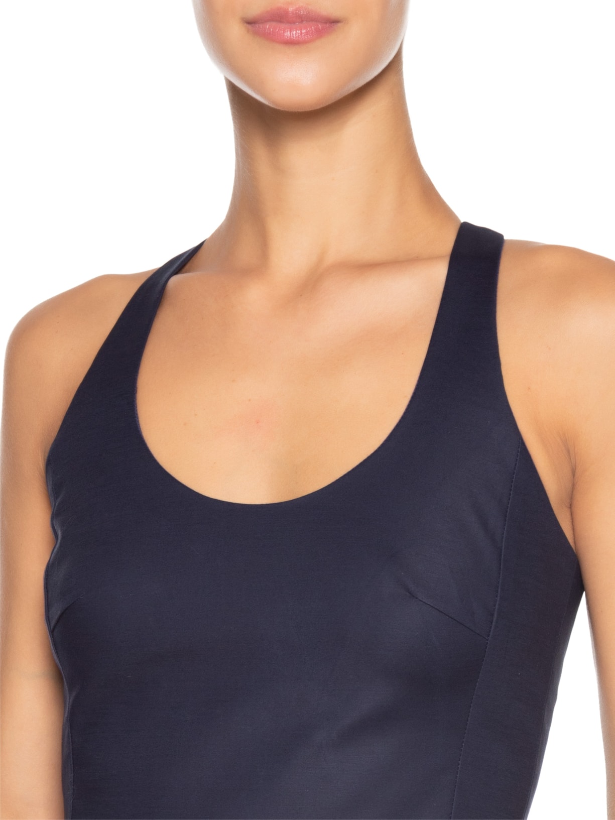 Top Decote U Basque Azul Andrea Marques