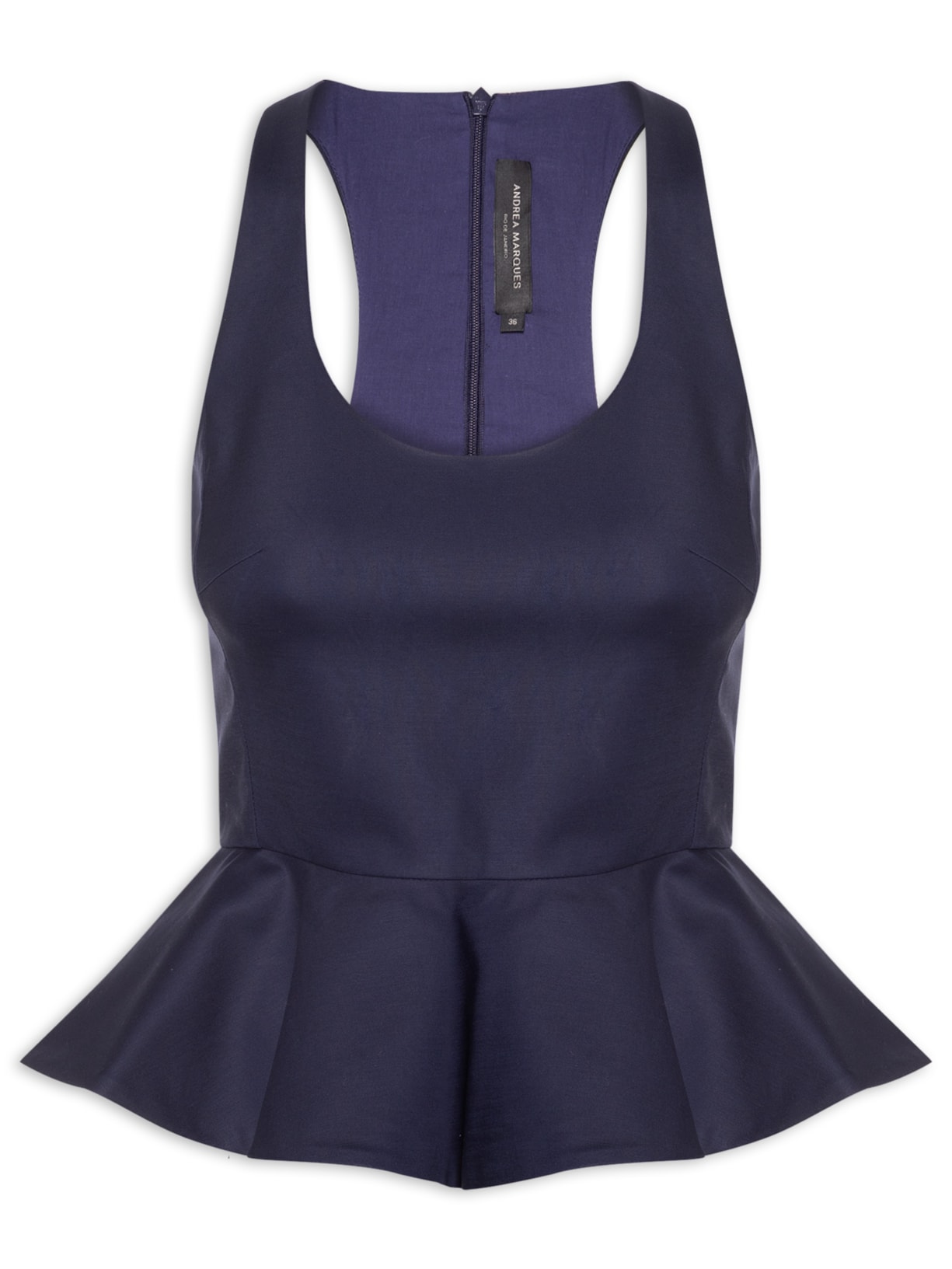 Top Decote U Basque - Azul