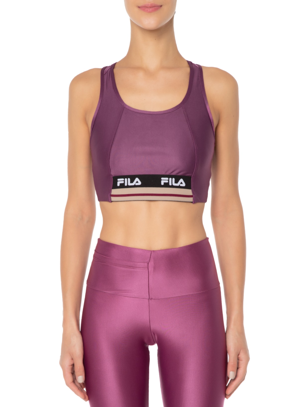 Top Double Elastic Roxo Fila