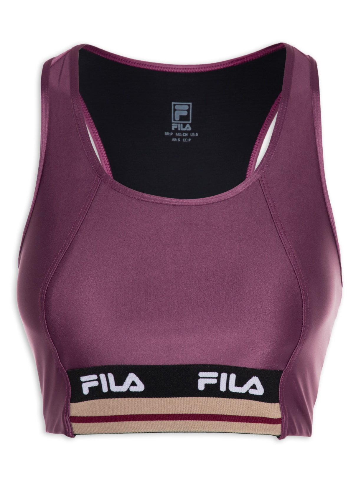 Top Double Elastic Roxo Fila