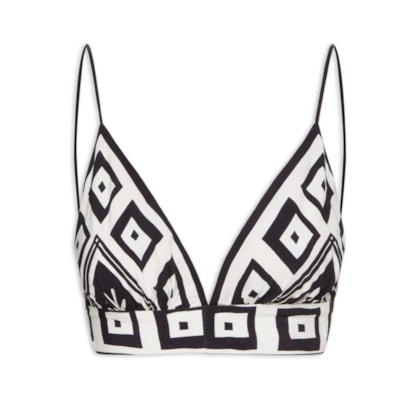 Top Double Lenço Tropicano - Preto