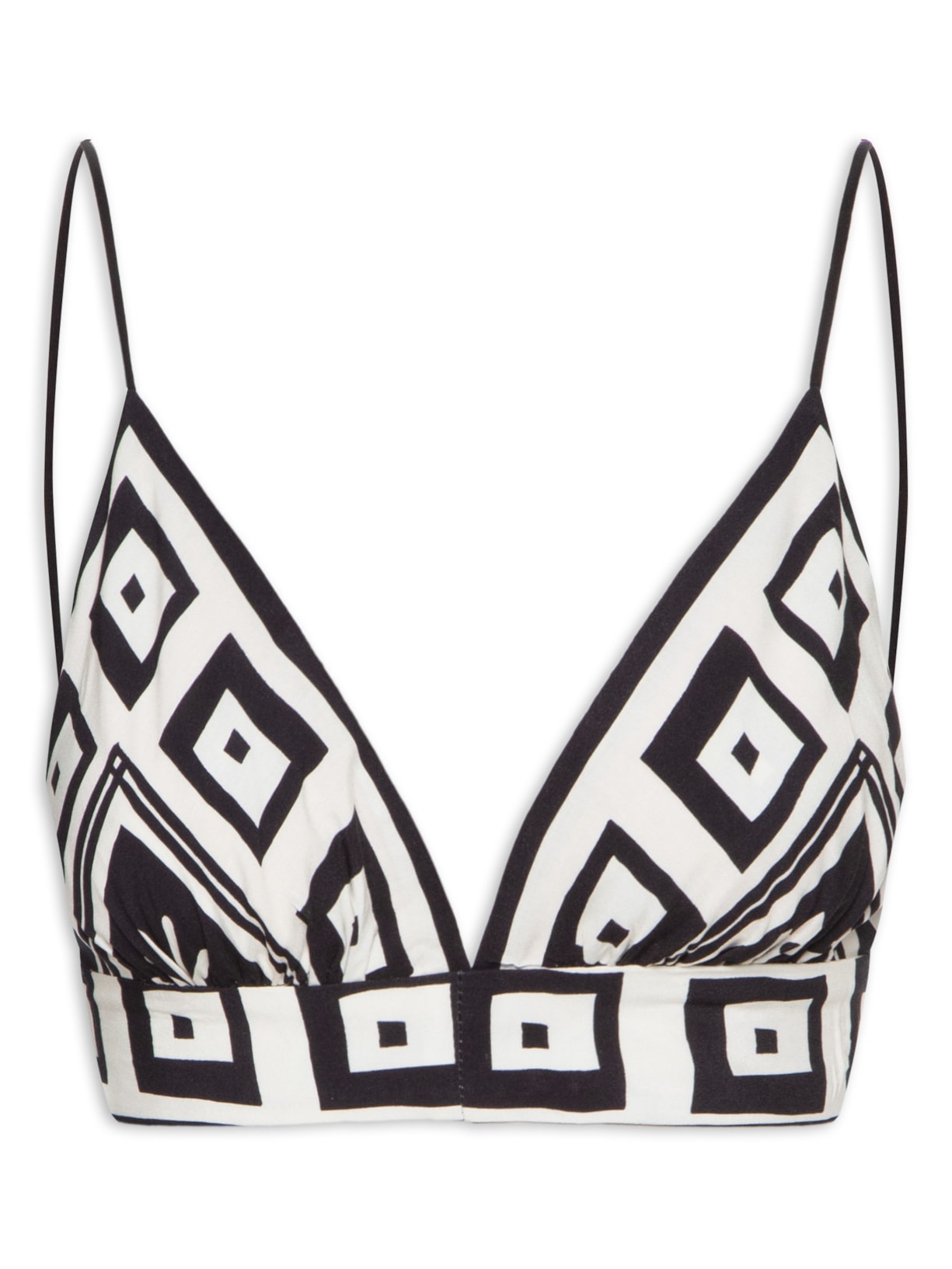 Top Double Lenço Tropicano - Preto