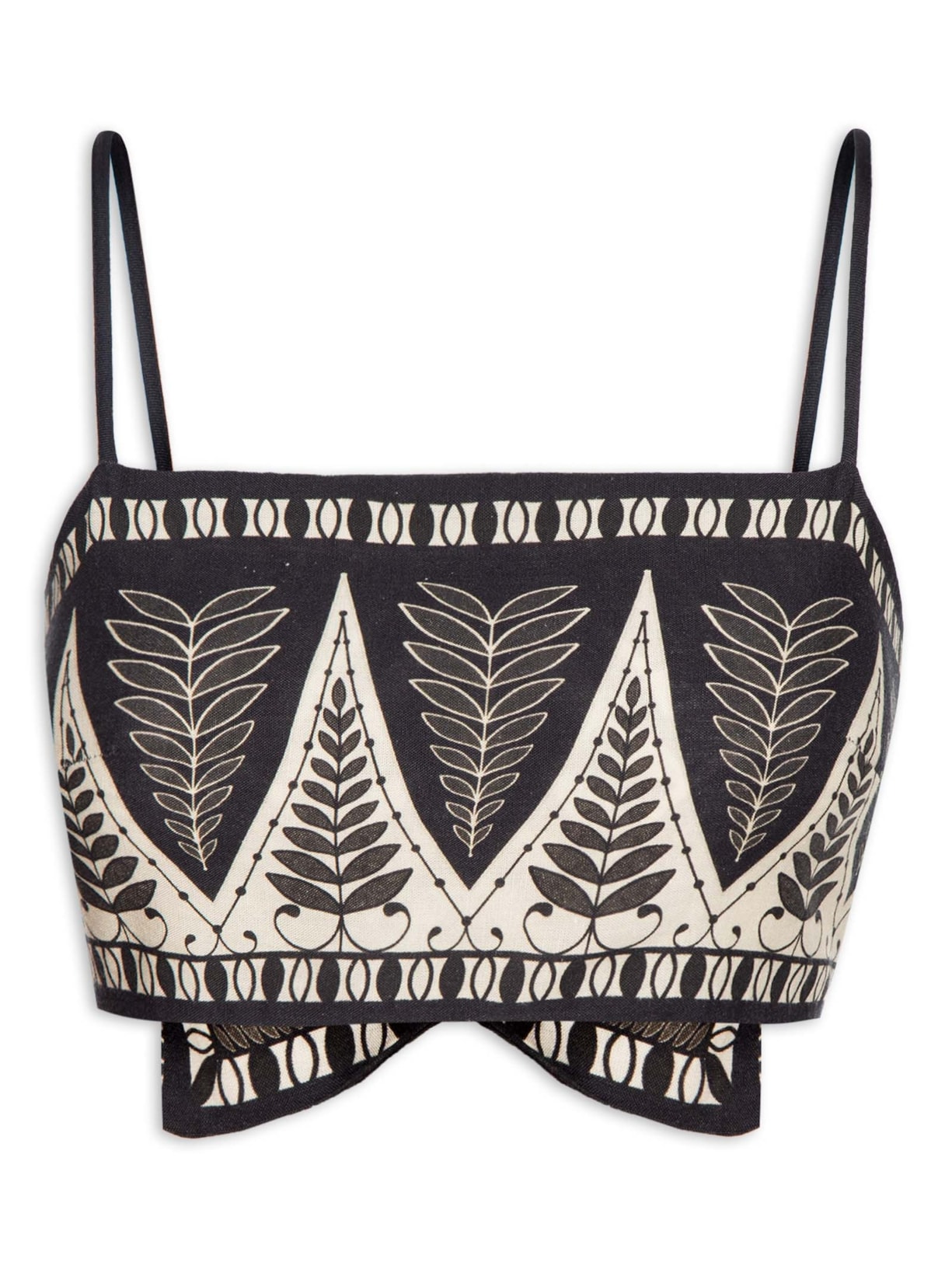 Top Double Rendeira - Preto