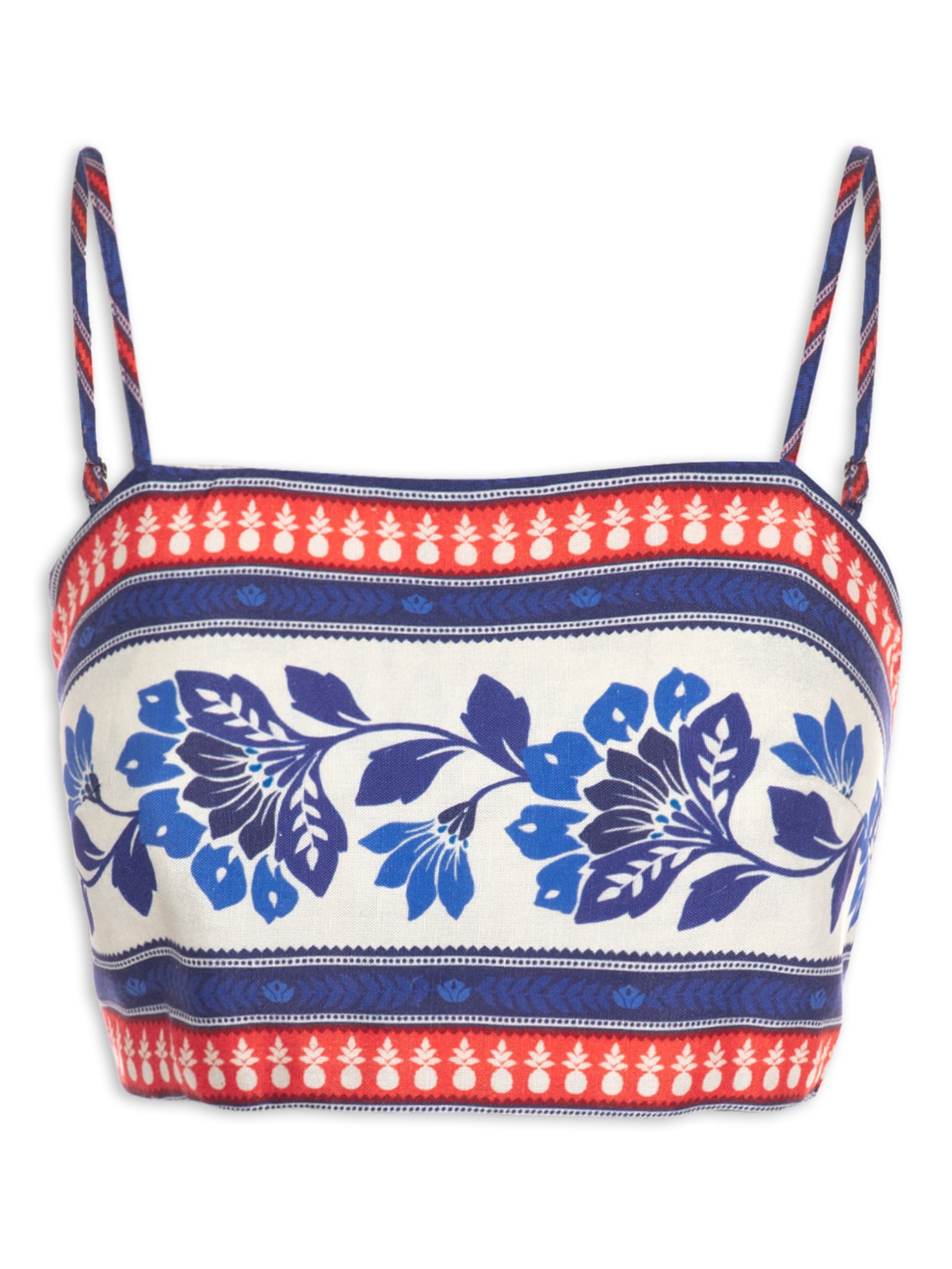 Top Double Tucano Em Flor Lenço - Rosa