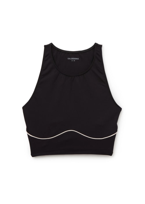 Top Efeito Debrum Soft Touch - Preto