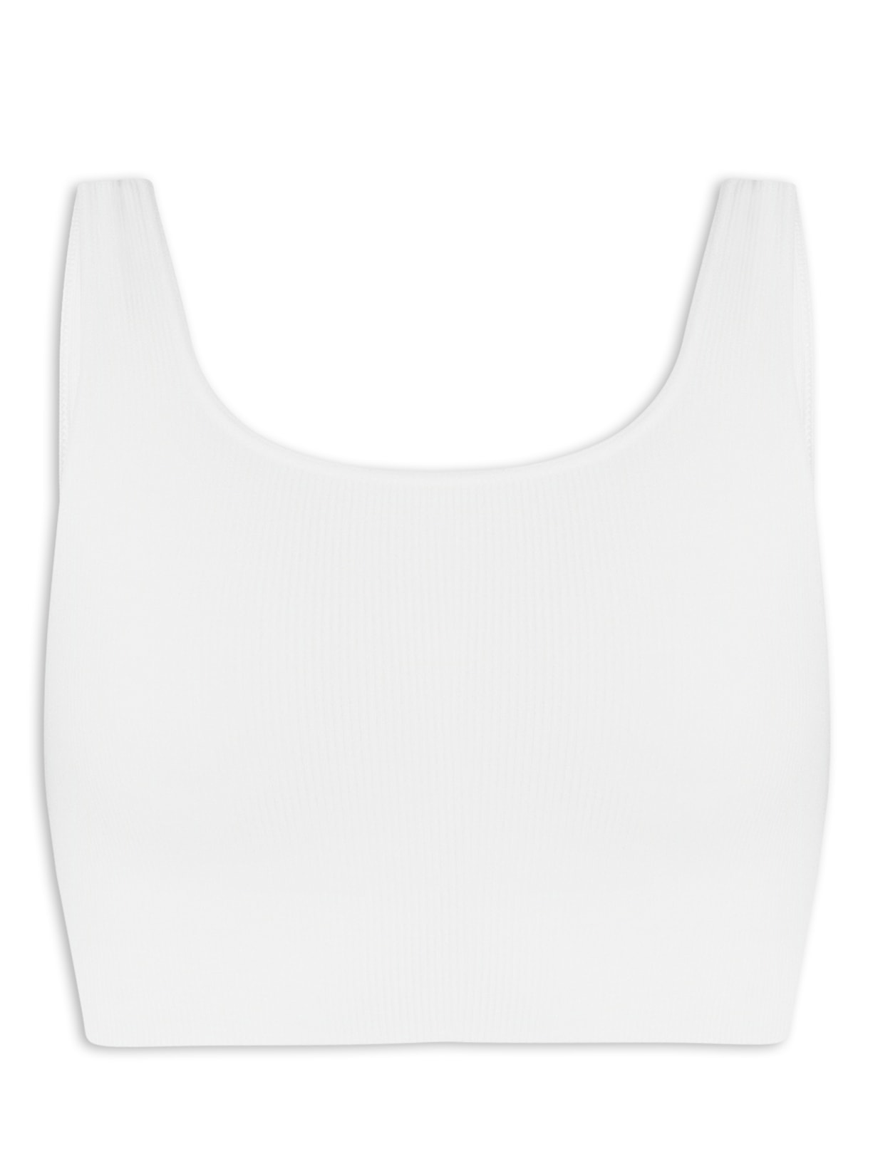 Top Em Microfibra Canelada Free - Branco