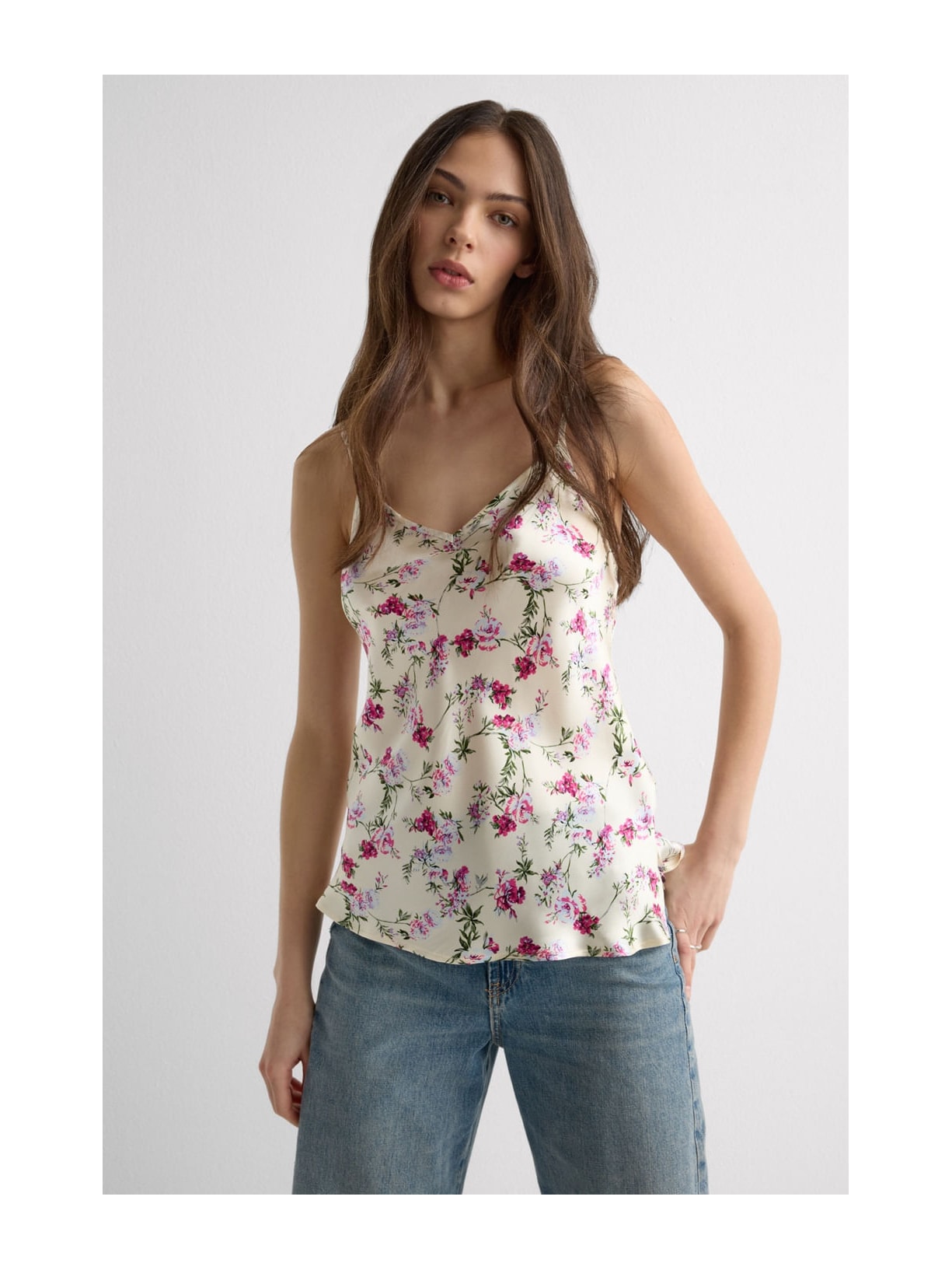 Top Em Seda Pretty Flowers Rosa Intimissimi