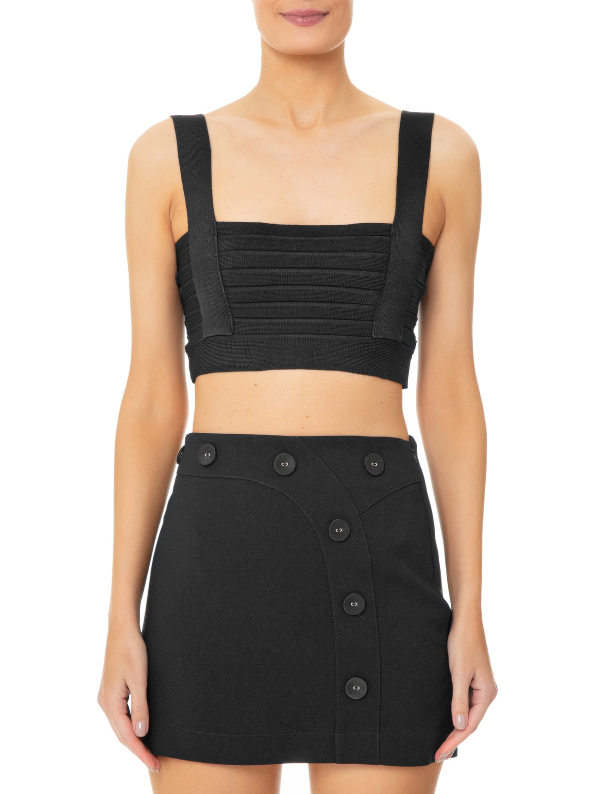 Top Em Tricot Nervura Preto '2Essential