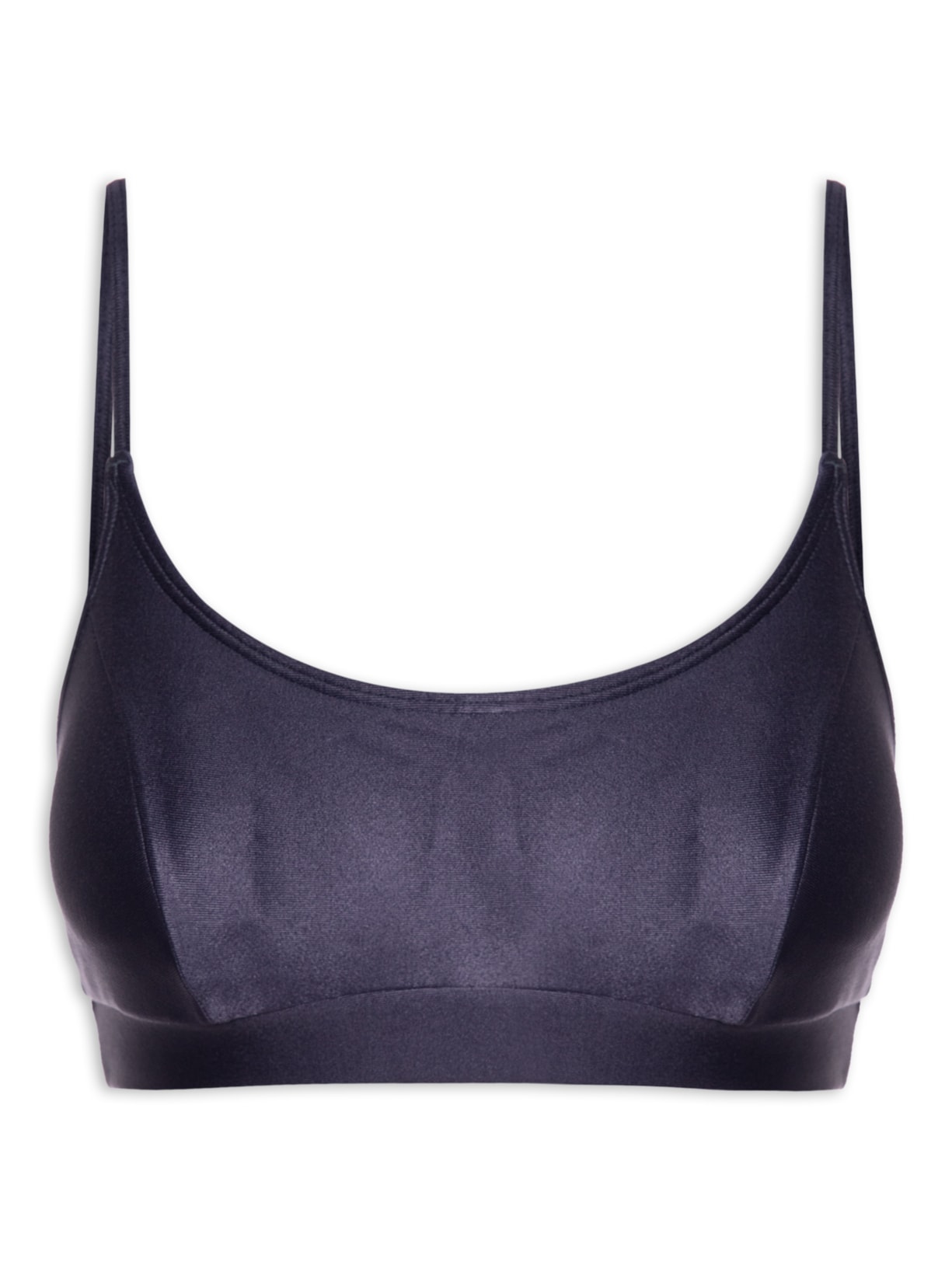 Top Energy Alça Reta Liso - Azul