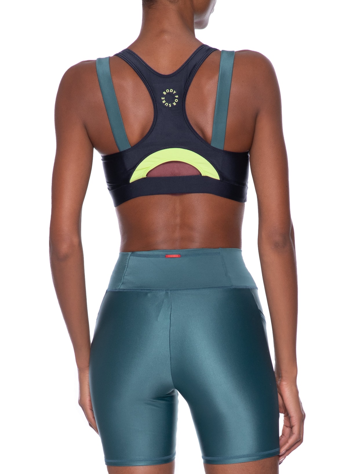 Top Especial Alça Reta Nadador Liso Azul Body For Sure