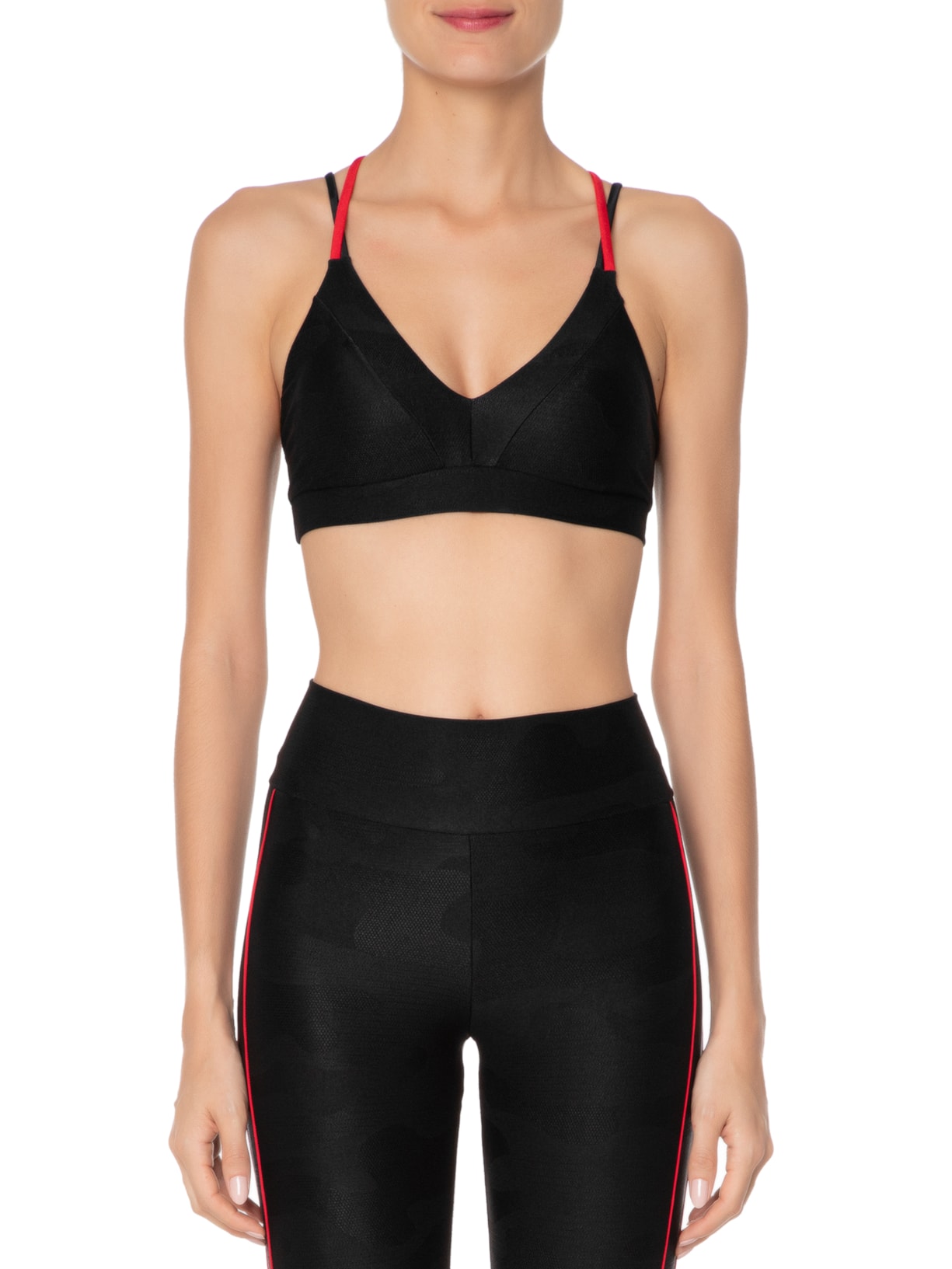 Top Especial Estampado Preto Body For Sure