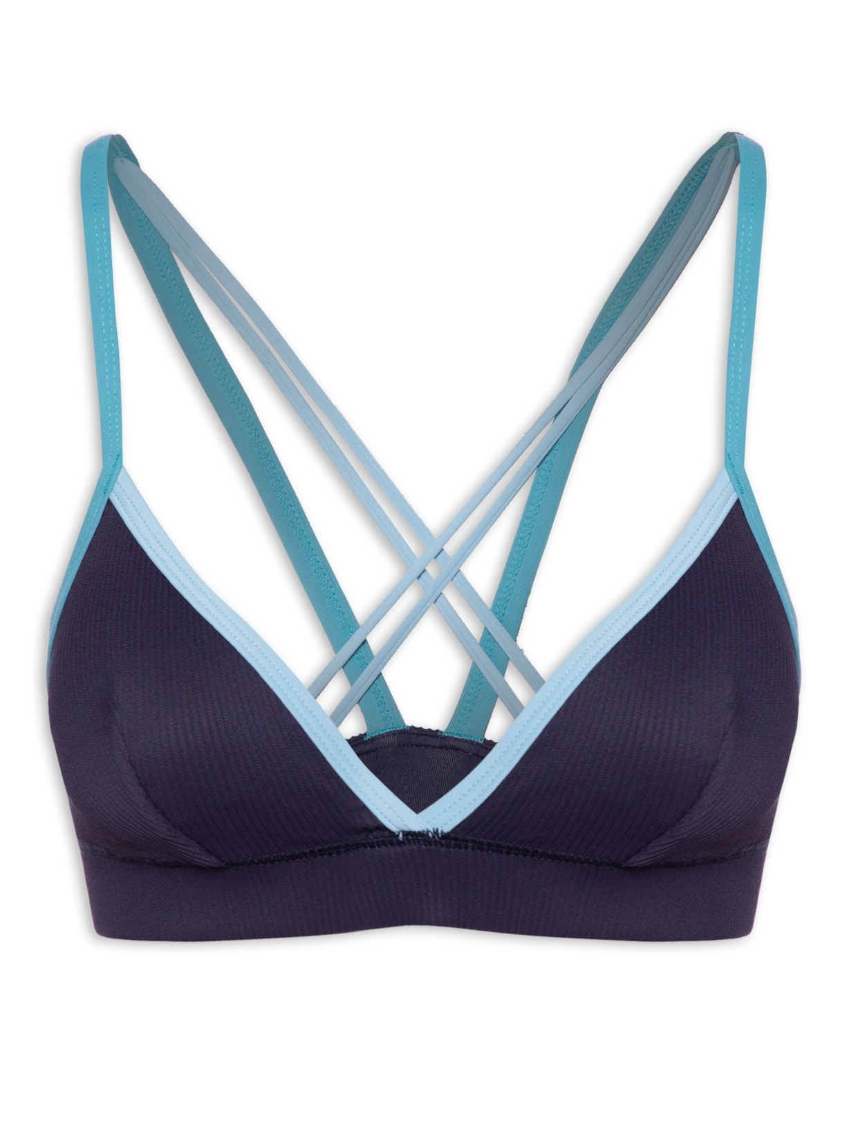 Top Especial Liso Textura - Azul