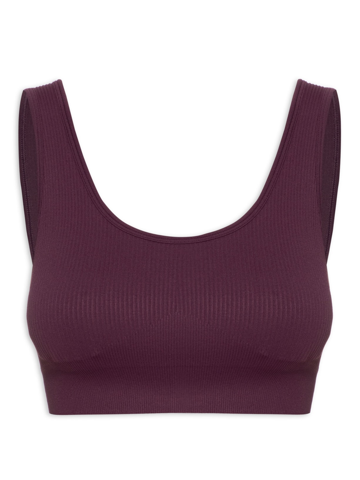 Top Esportivo Alças Largas Sem Costura - Roxo