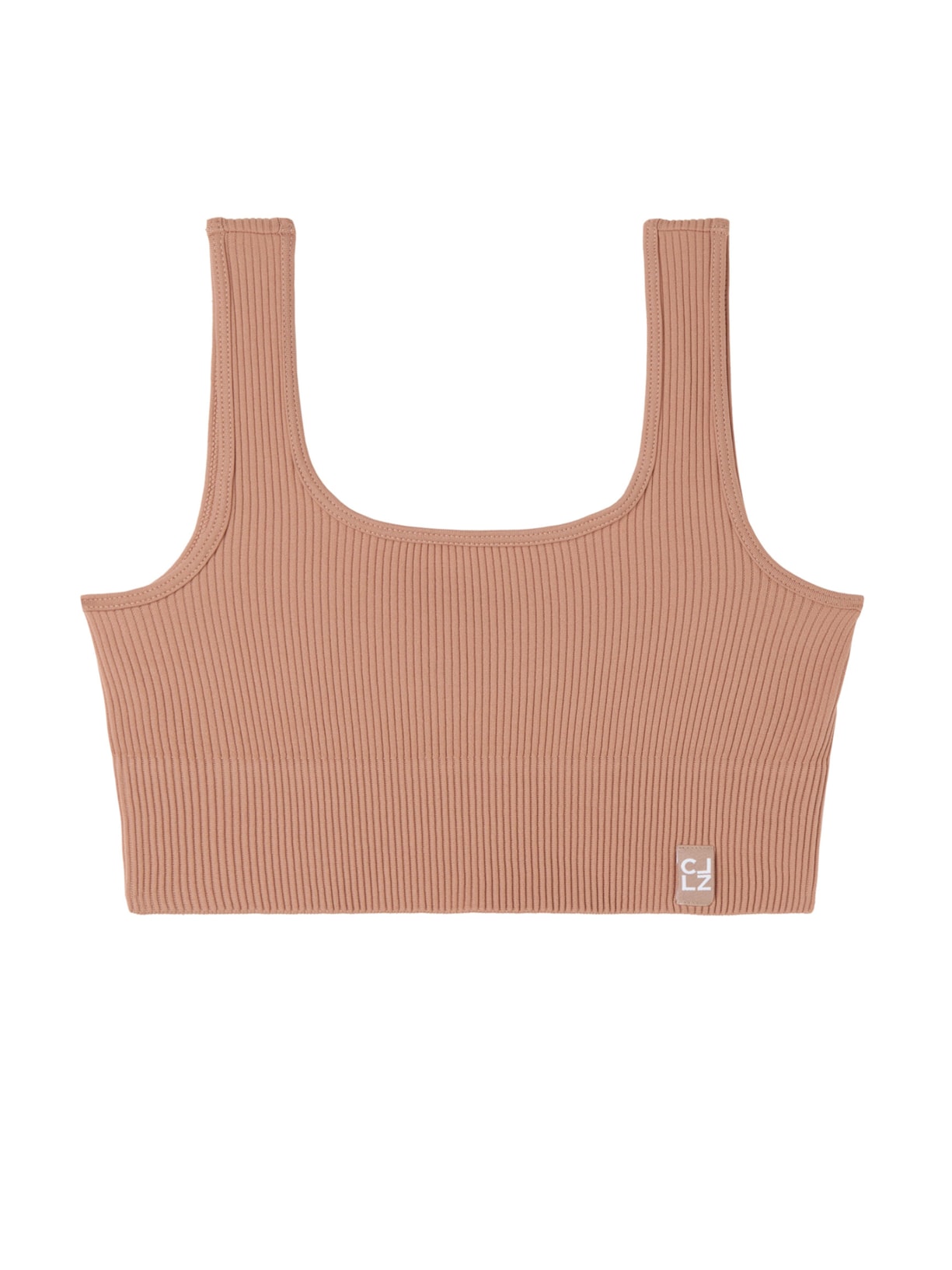 Top Esportivo Canelado Sem Costuras - Bege