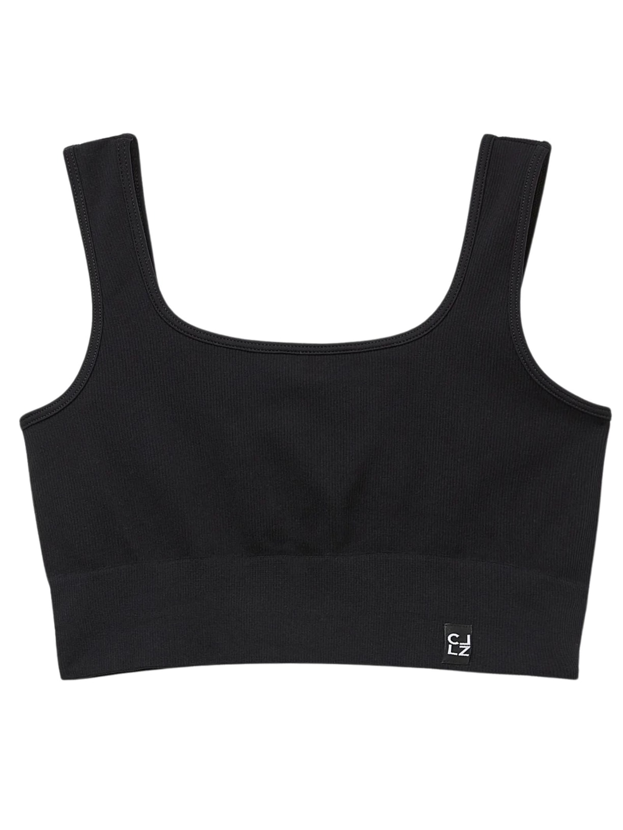 Top Esportivo Canelado Sem Costuras - Preto