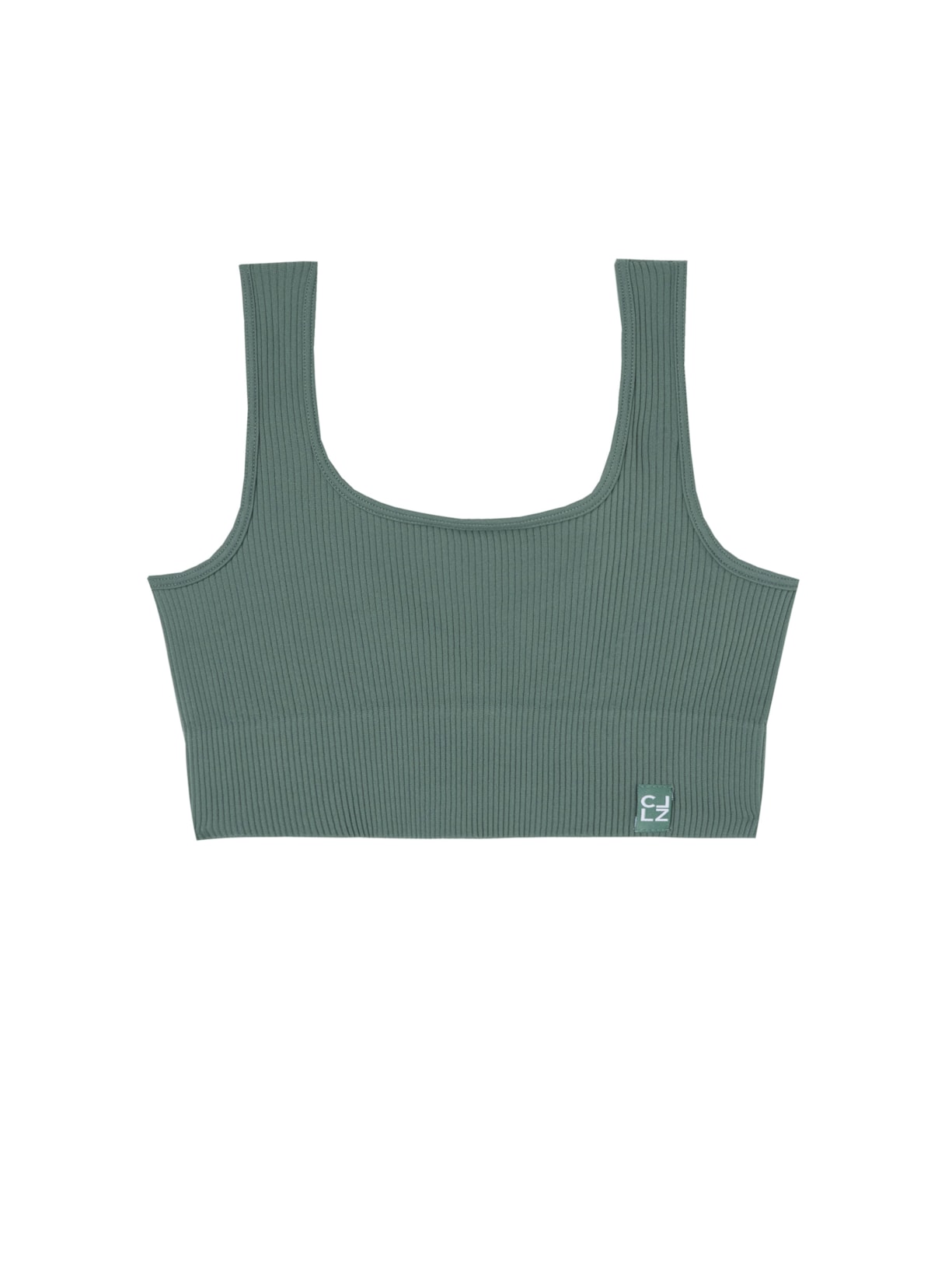 Top Esportivo Canelado Sem Costuras - Verde